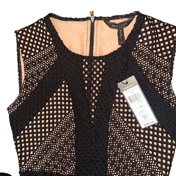 BCBG MaxAzria Black Tracie Asymmetrical Lace Fairy Dress - Size XXS - NEW - Picture 5 of 12